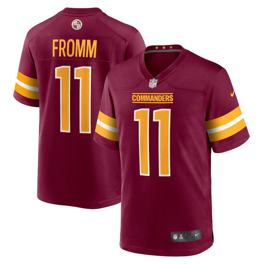 Men Washington Commanders 11 Jake Fromm Nike Burgundy Team Game NFL Jersey